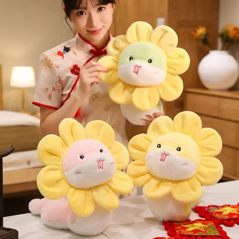 2025 Snake Year plush Mascot Doll cute stuffed Zodiac Snake Toy Wholesale company New Year gifts  printable logos