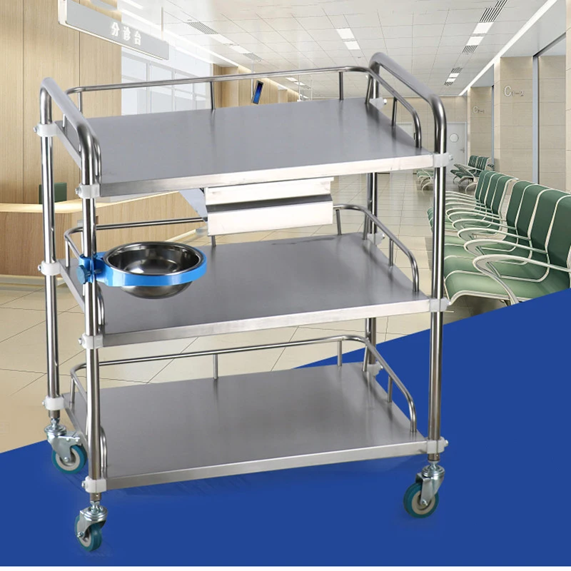 Stainless steel assembled medicine cart Medical Trolley Cart Carro medico
