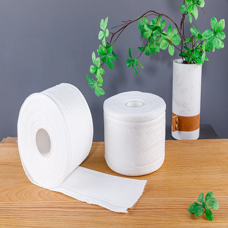 Roulijie одноразовая ткань для лица, полотенце для лица с жемчужным узором, утолщенное полотенце для очистки салона красоты, влажное и сухое, двойного назначения