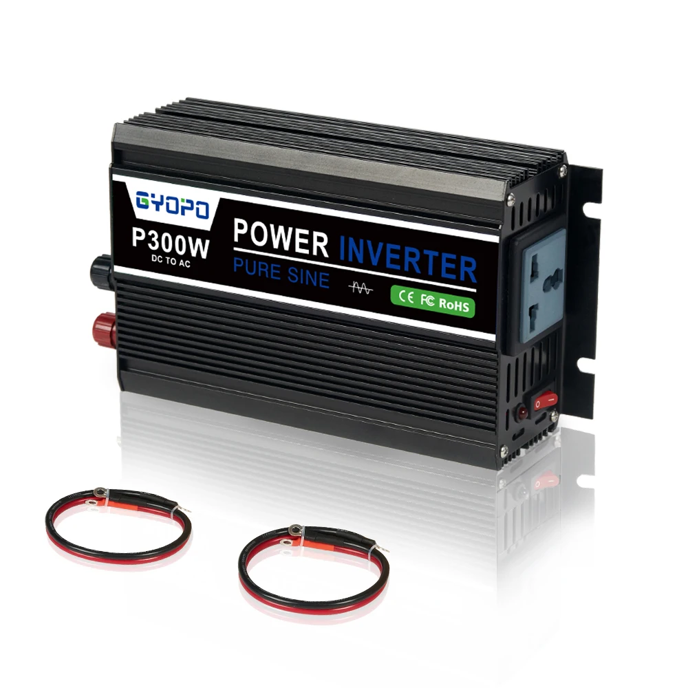 intelligent power inverter 300w pure sine wave 12v to 220v single phase inverter