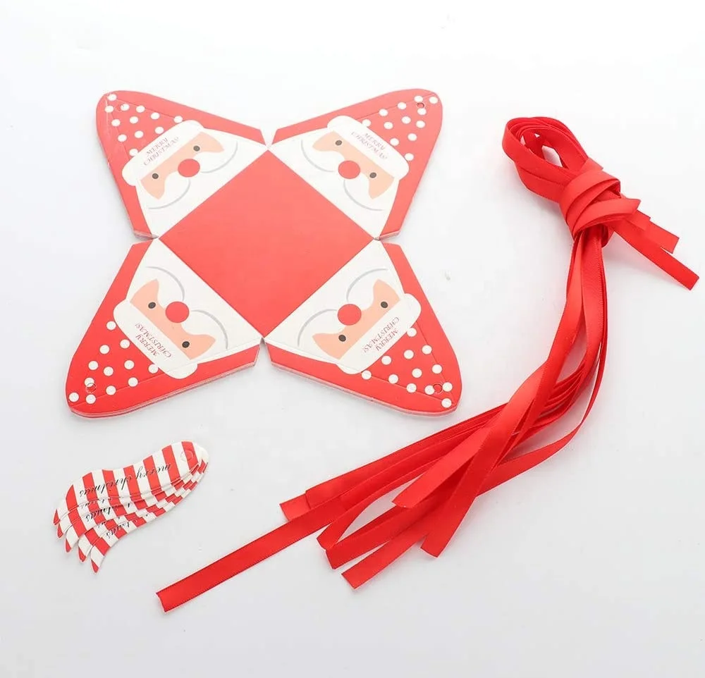 Factory promotion fashion christmas eve custom logo Christmas gift chocolate candy package triangle box