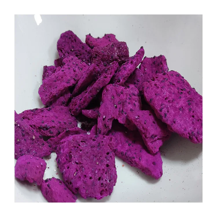 Natural Energy Convenient Sliced Freeze Dry Sweet Instant High quality Red Dried Dragon Fruit with Bulk PE Bag Packaging