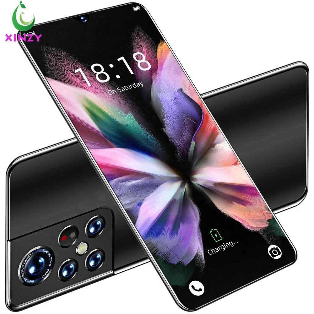 Xinzy 5G смартфон S22 ультра 6 9 дюймов полный экран 16 + 512GB Android мобильных телефонов с Face ID Оригинальный разблокированный сотовый телефон