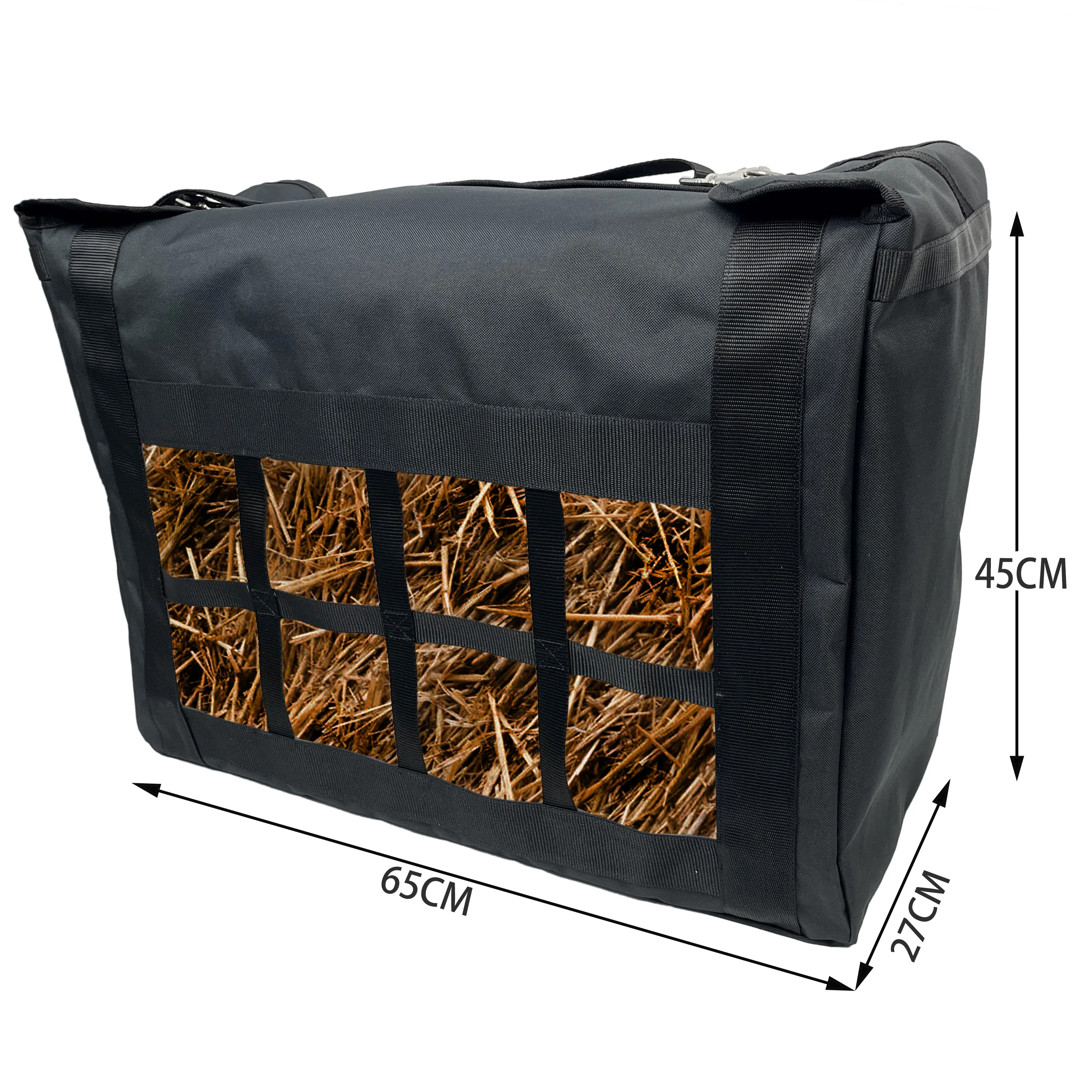 Factory PVC  Feeder Tote Bags Horse Feeding Bag Large Slow Feed Horse Hay Bags With Adjustable Carry Strap