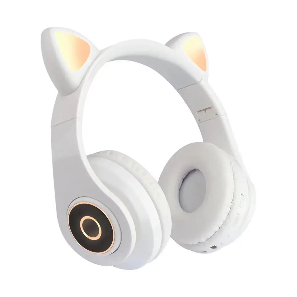 True Stereo Gaming headphone Earphone V5.0 Bt in ear Earbuds Anc Headphones B39 Girls Cute earphone with cat ears
