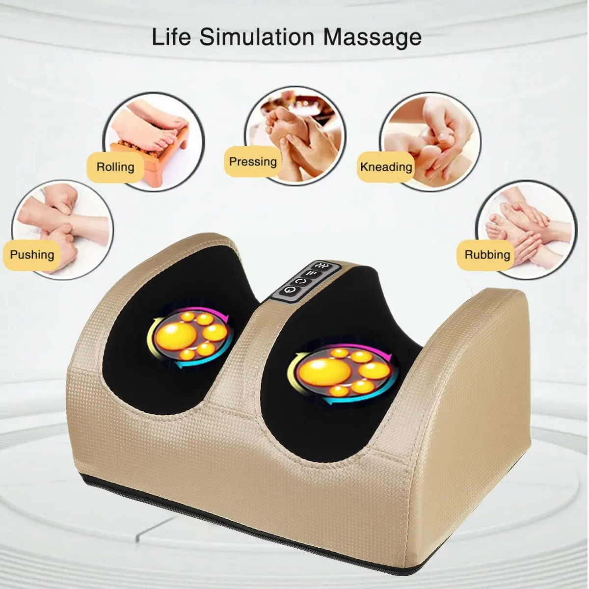Foot Spa Leg Massager Machine Air Compression Heat Vibration Shiatsu Foot Electric Foot Massager