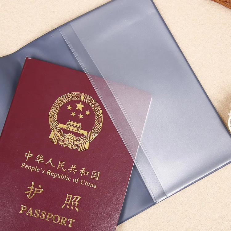 Hot Selling Passport Cover Customize Logo Clear PVC Passport Cover for Traveling