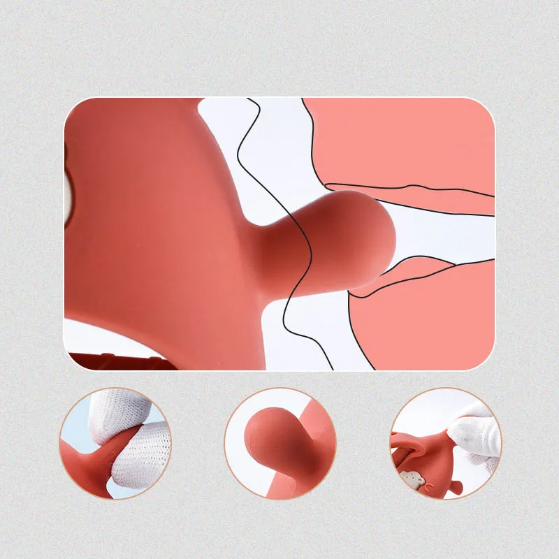 Hippo Buddy Anti-dropping Infant Chew Teething Toys Hand Protection 0-6 Month Soft Silicone Baby Teether