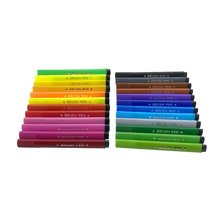 factory highquality  low MOQ cheap felt tip water color brush pens 2mm watercolor brush marker pen for artist kids drawing