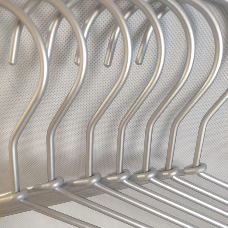 Home Heavy Duty Metal Shirt Coat Hangers 30 Pack, Aluminum Clothes Hanger with Matte finish, 43cm Silver Metal Wire Hanger