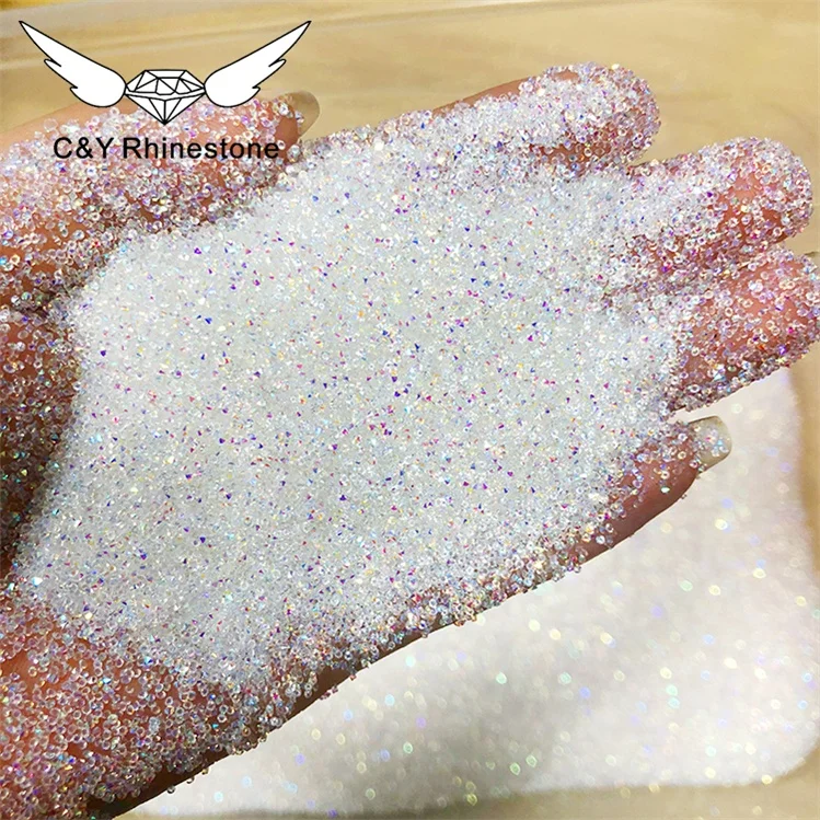 CY 46G Nails Pixie Eif Box Crystal Rhinestones Pointback Strass Glass Diamond Stone Bulk Nail Art