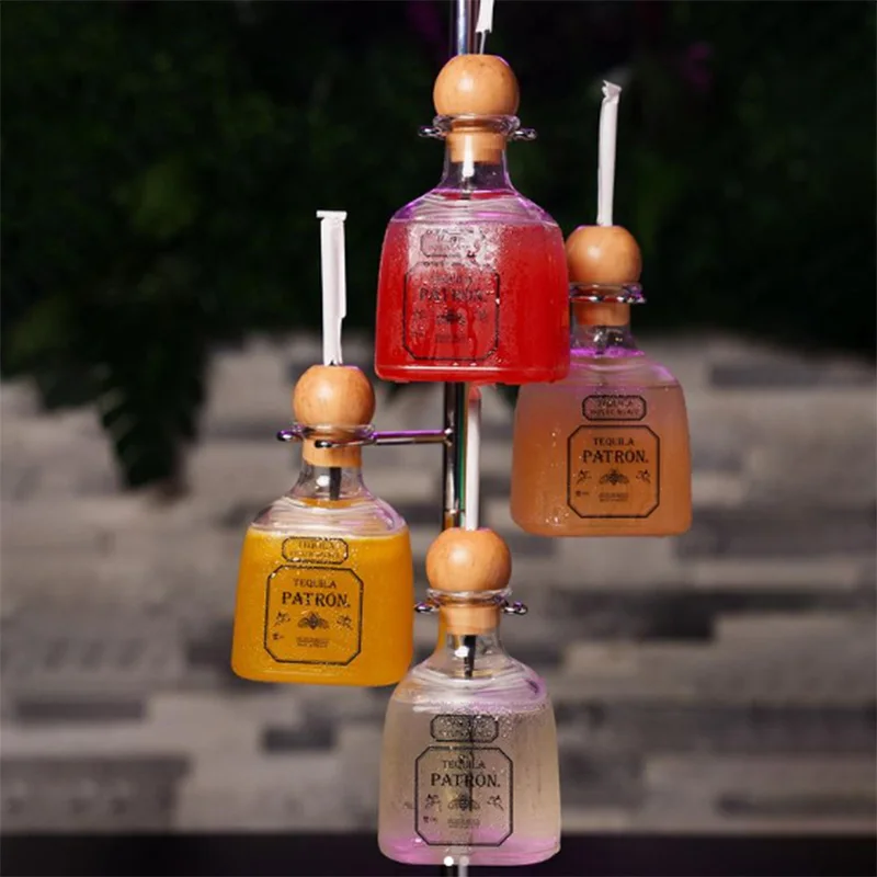 high quality gold Customized Display metal Cocktail Tequila Bottle stainless steel Stand tree