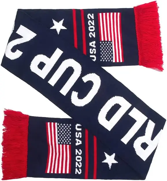 Лидер продаж, теплый популярный модный элегантный жаккардовый вязаный шарф 2022 с логотипом мирового клуба