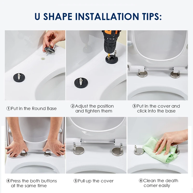 JOMOO High Quality Soft Slow-Close Toilet Seat Cover for JOMOO Toilet Accessories - Thickened V Shape Plastic Bidet Seat Cover