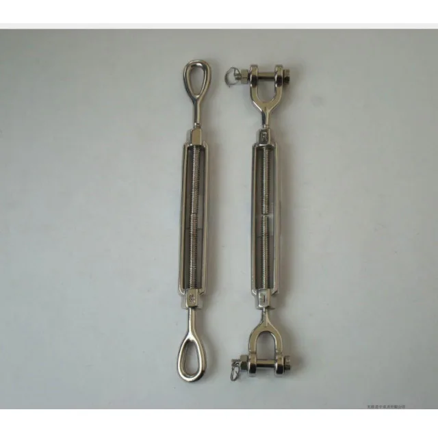 China supply wire rope chain stainless steel swageless terminal turnbuckle shade sail accessories hook M6 M8 turnbuckle