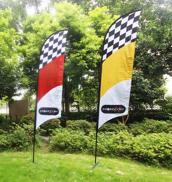 Banners Beach Flags  Double Sides Printing Rectangular Feather Flag Teardrop Beach Flag With Logo Custom Print