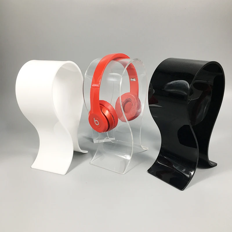 Acrylic Headphone Holder Hanger cellphone Headset Accessories Display Stand transparent clear desk holder headphones holder hook