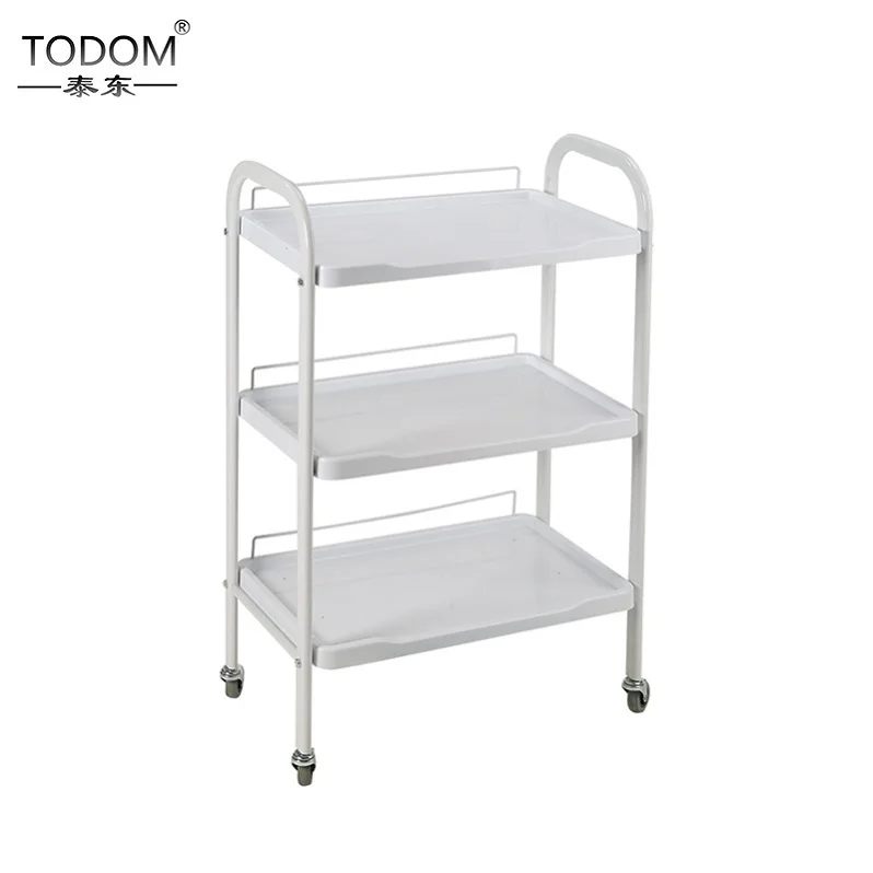 Best selling beauty salon equipment barber hairdressing trolley with plastic drawers nail salon furniture