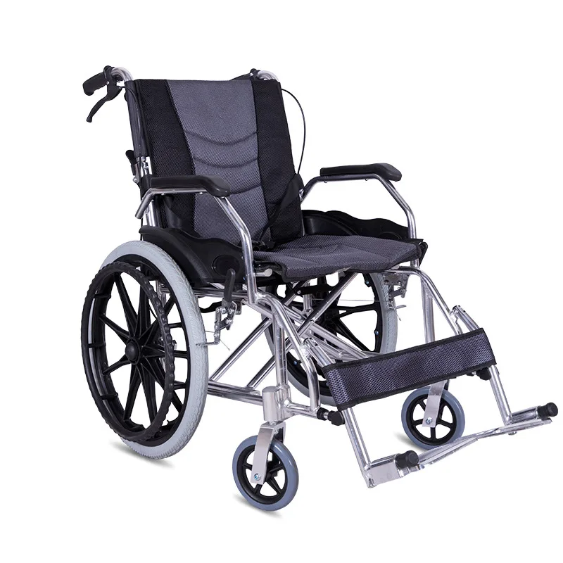 Adjustable Folding Medical Manual Aluminum Alloy  WheelChair For Elderly Patient