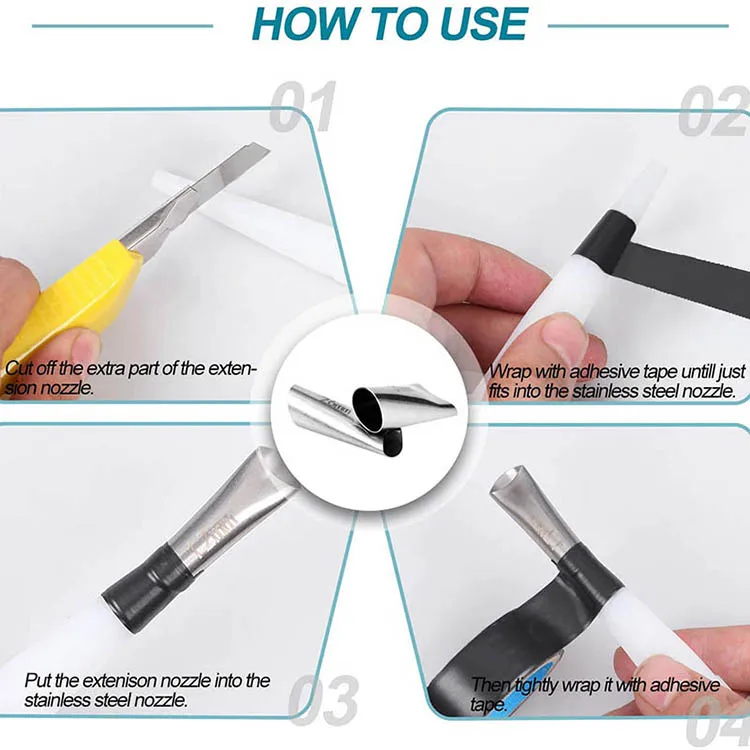 Tool Kit 18 piece set caulk Nozzle Applicator Kitchen bathroom window tile caulk repeatable caulk finish