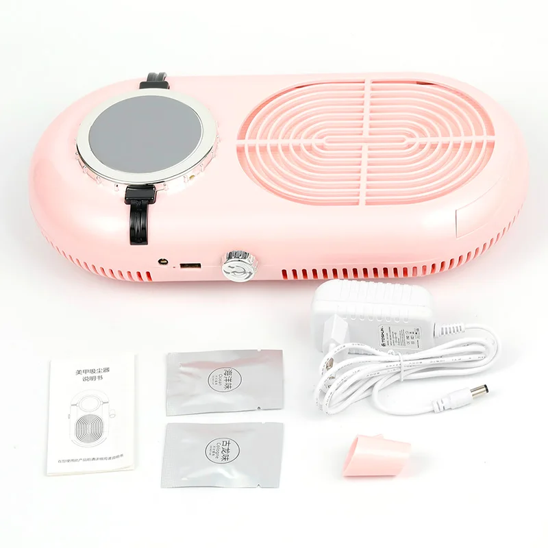 Professional Nails Drill Vaccum Cleaner Pink Acrylic Manicure Polishing Tool Pedicure Custom Logo Wholesale Nail Dust Collector