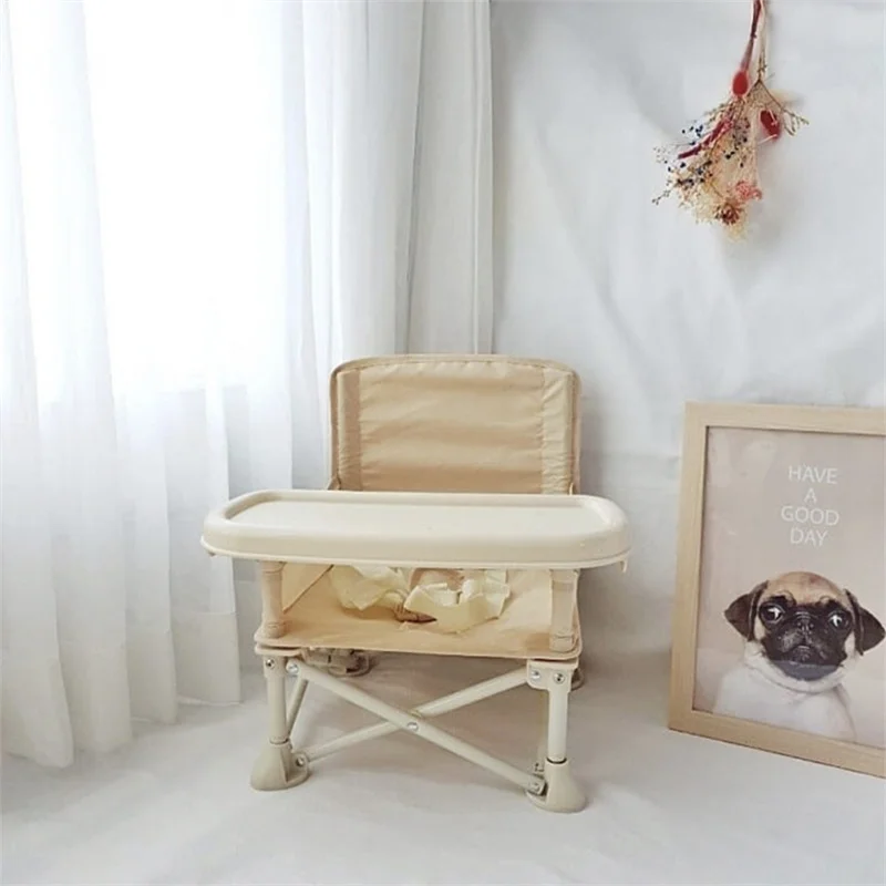 Wholesale baby dining chair wooden portable folding newborn gift baby cow chair