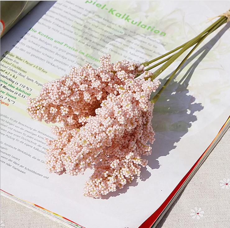 FC-R137 Wedding decoration real touch lifelike artificial vanilla spike flowers