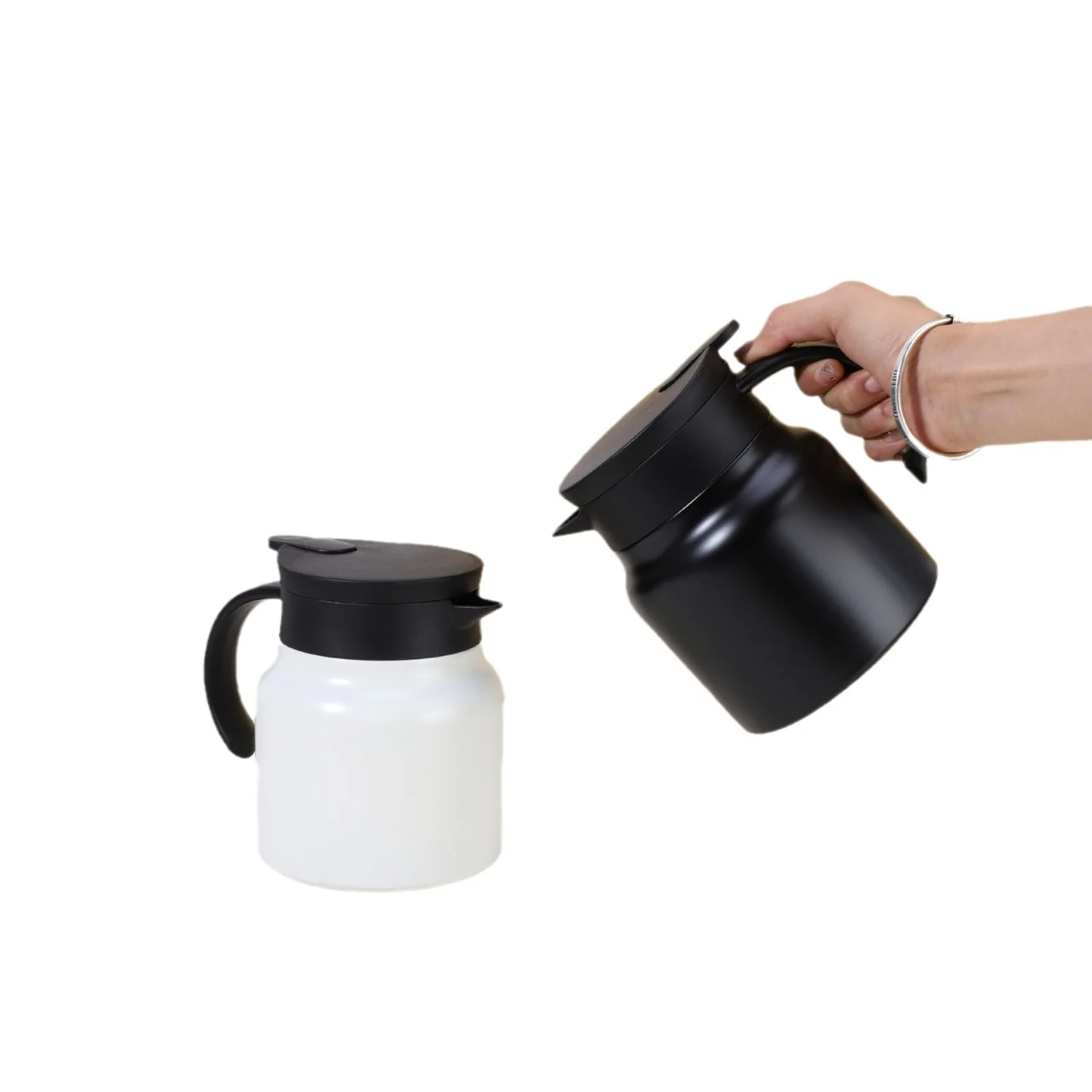 Custom 1.5L 1.8L large capacity double wall vacuum water pots kettles stainless steel insulated thermos tea pot with stainer