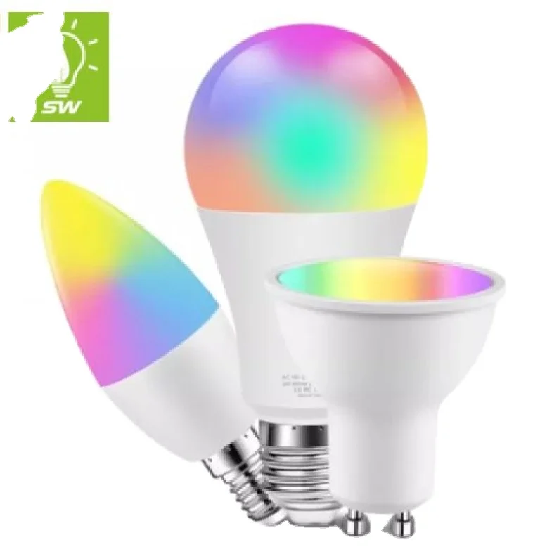C37 5W 6W 7W 9W 10W 12W 15W 18W RGB CCT Tuya приложение светодиодные умные
