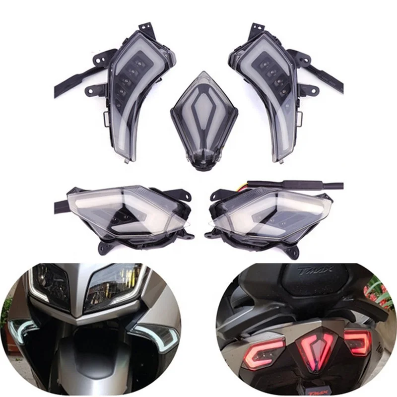 REALZION оптовая продажа Мотоциклетные аксессуары указатели поворота Индикатор задний стоп-сигнал светодиодный свет для Yamaha TMAX530 2012-2016