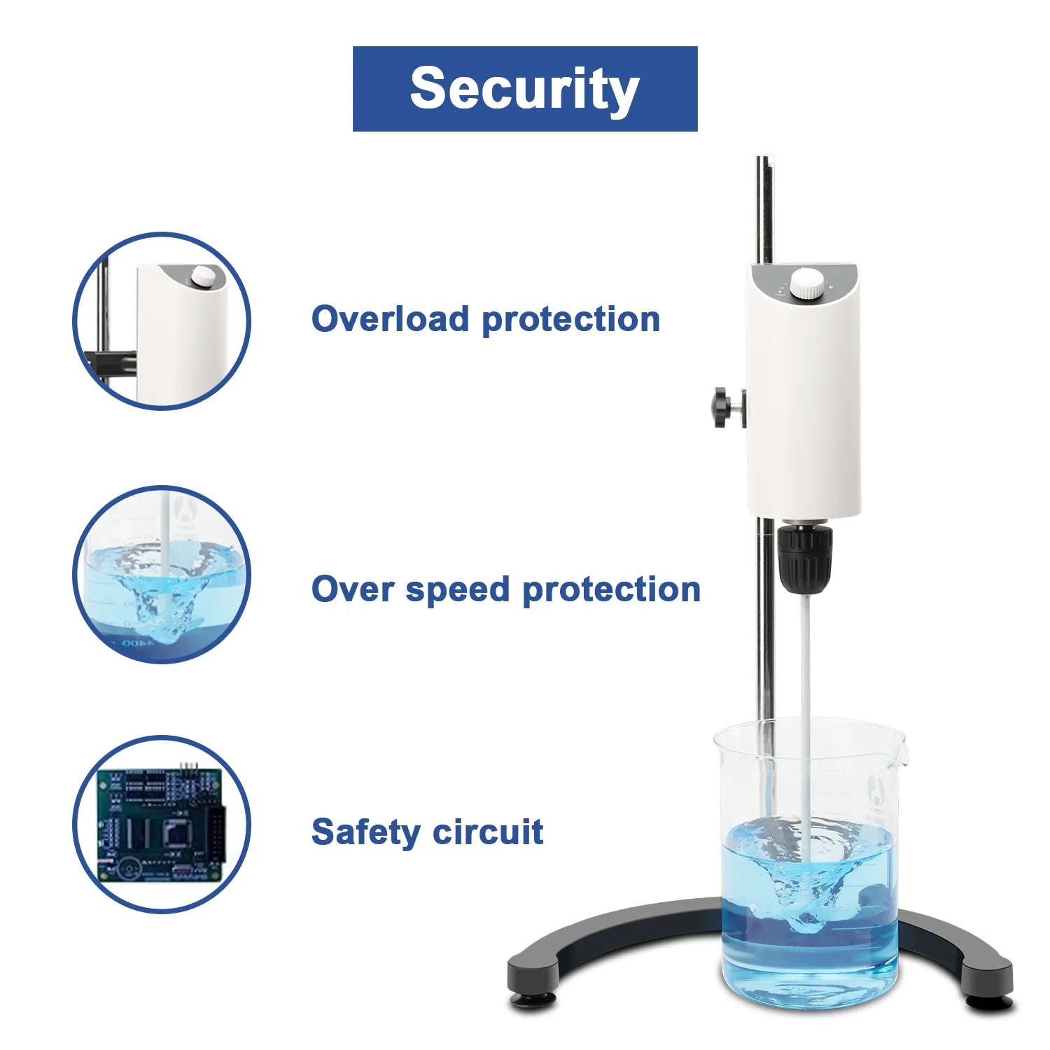 WEIAI Manufacture Direct Sale industrial mixer 2500rpm electric agitador laboratorio 10L laboratory overhead stirrer mixer