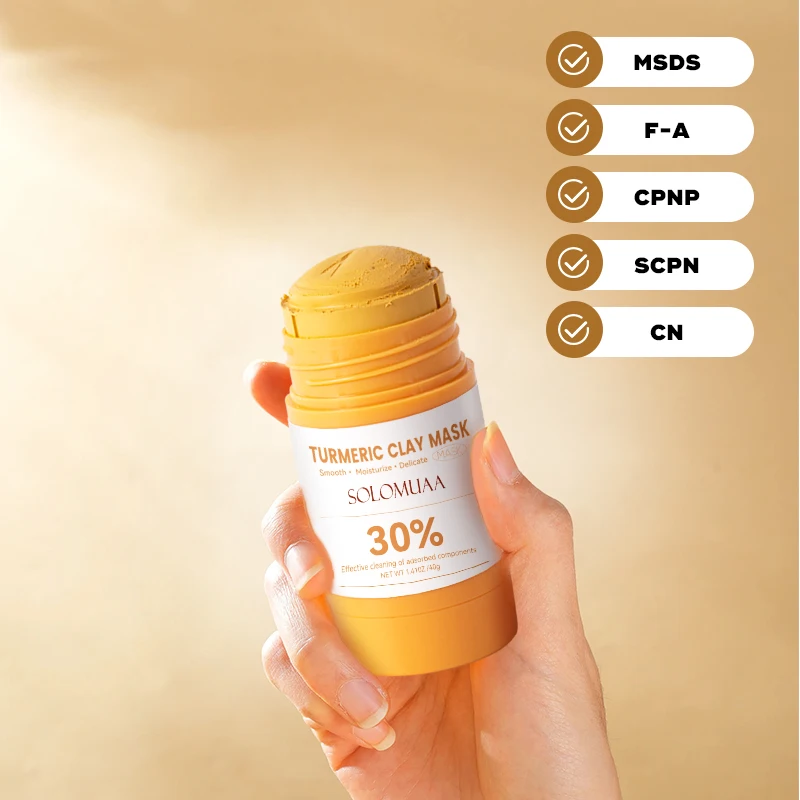 Organic turmeric Acne Treatment cleansing Blackhead skincare facial skin care mud masking stick clay stick mask stick face care