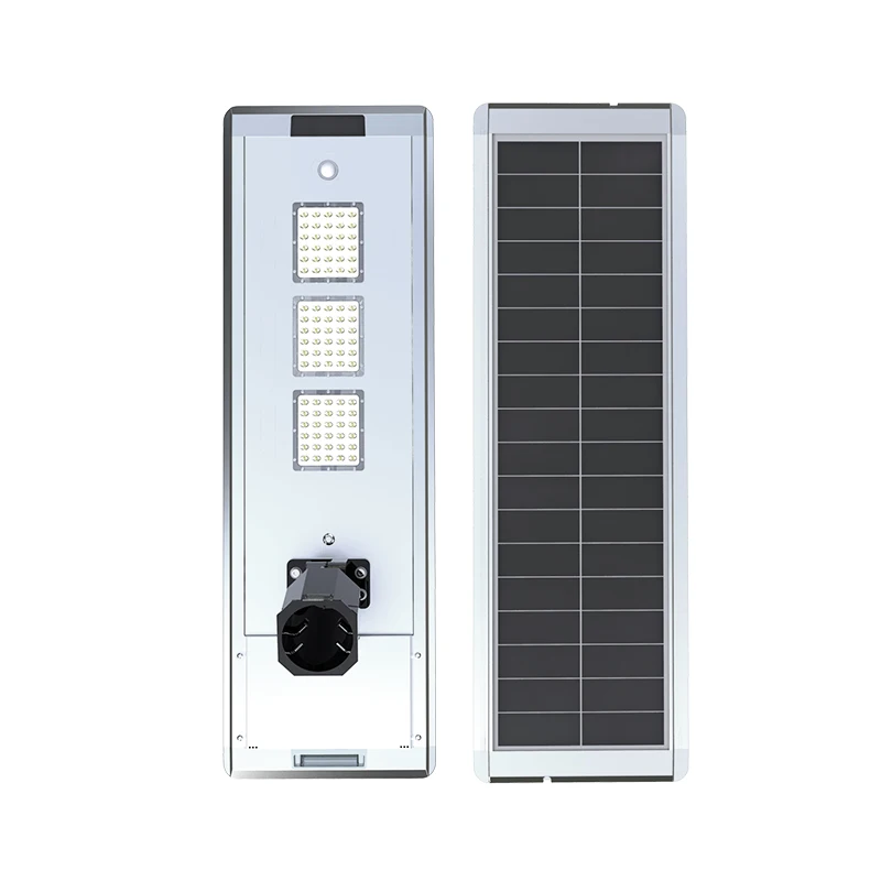 2024 New LED Solar Cell Street Light Outdoor With Motion Sensor 60W All-in-One Integrated Remote Control Stick