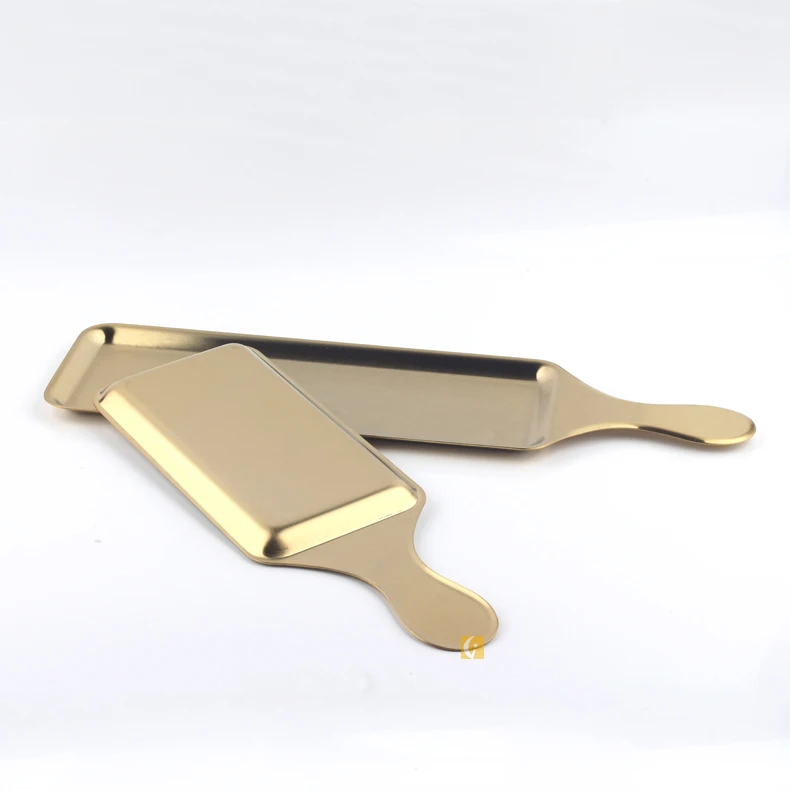 Stainless Steel Rectangular Cake BBQ Sushi Serving Dishes Plate Tray