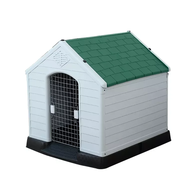 Durable Plastic Waterproof Indoor Outdoor Large Dog House For Backyard Garden large size dog kennel house with iron door