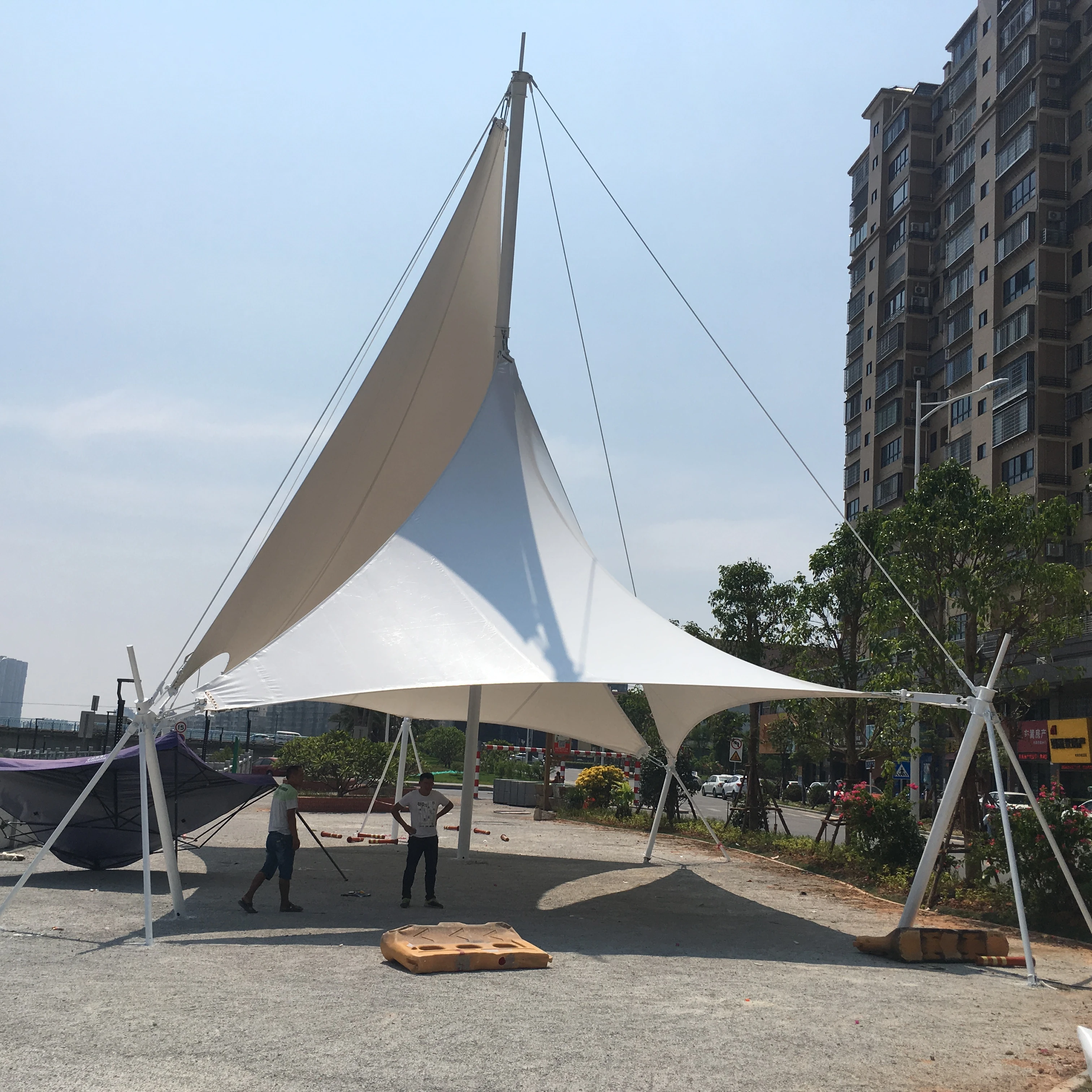 High Quality PVDF Tensile Shade Fabric Membrane For Leisure Camping