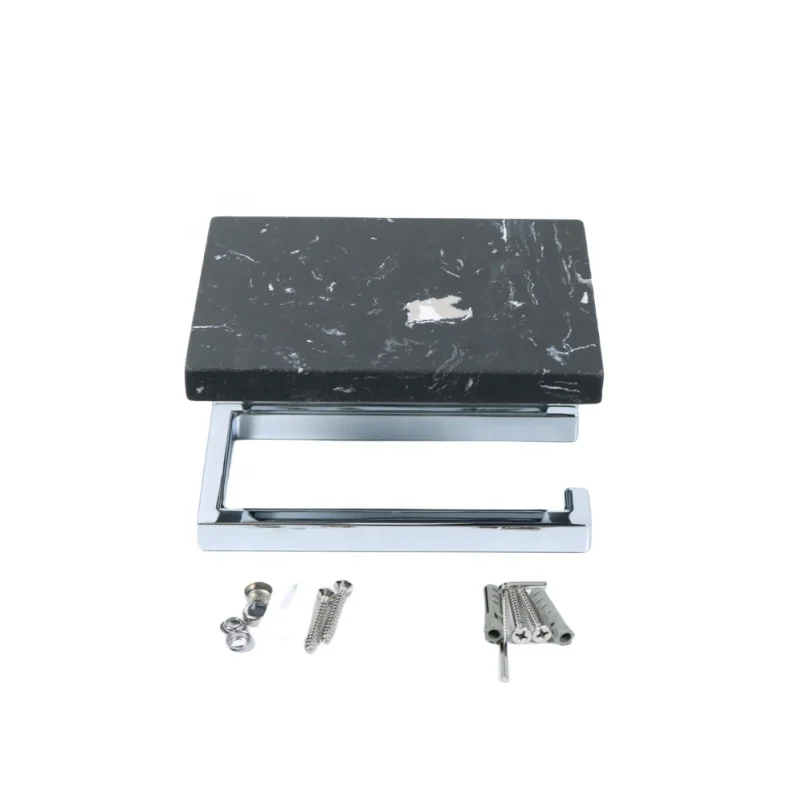 Bathroom Wall mounted shelf stone Toilet Paper Holder for Rolled Tissue Paper toilet paper roll holder