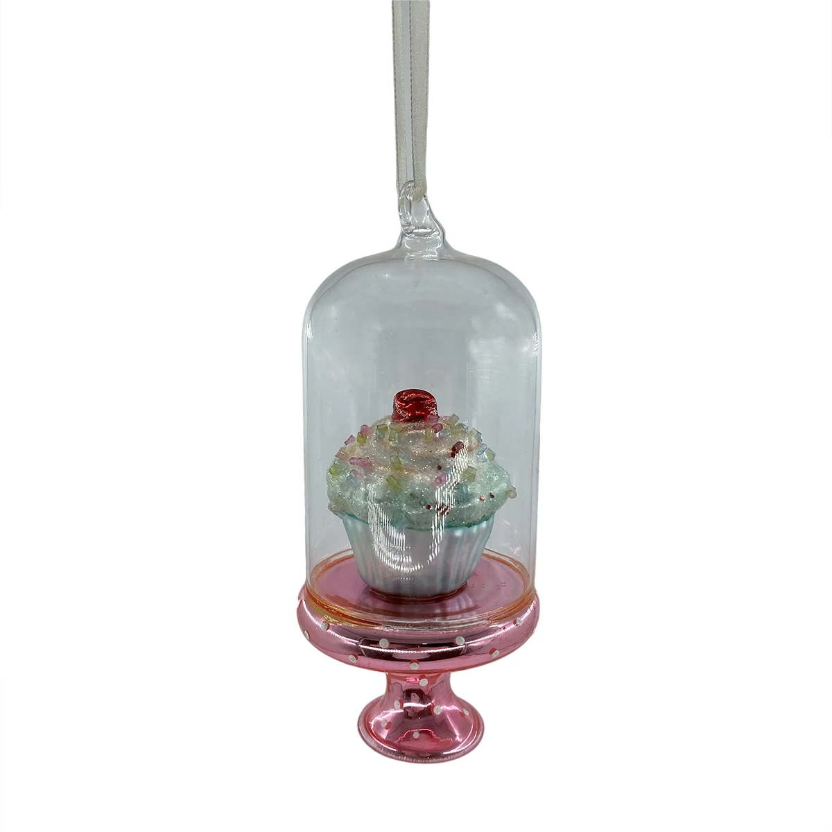 
Lovely Sweet Glass Ornament 14cm Glass Cake Shape Ornament Dessert series Ornaments for Christmas Birthday Party Decoration 