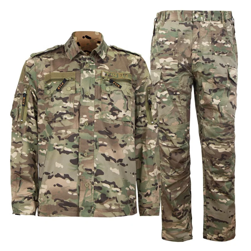 YAKEDA F116 Rip-stop Combat Suit Twill Breathable Tactical Clothes UniformeTactico Camouflage Combat Tactical Uniform