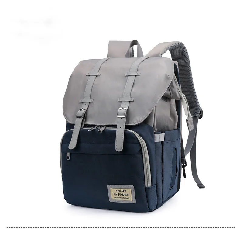2022 Hot Sale Diaper Bag With Bed And USB Fashion Waterproof Baby Nappy Bag  Backpack Mummy Bag