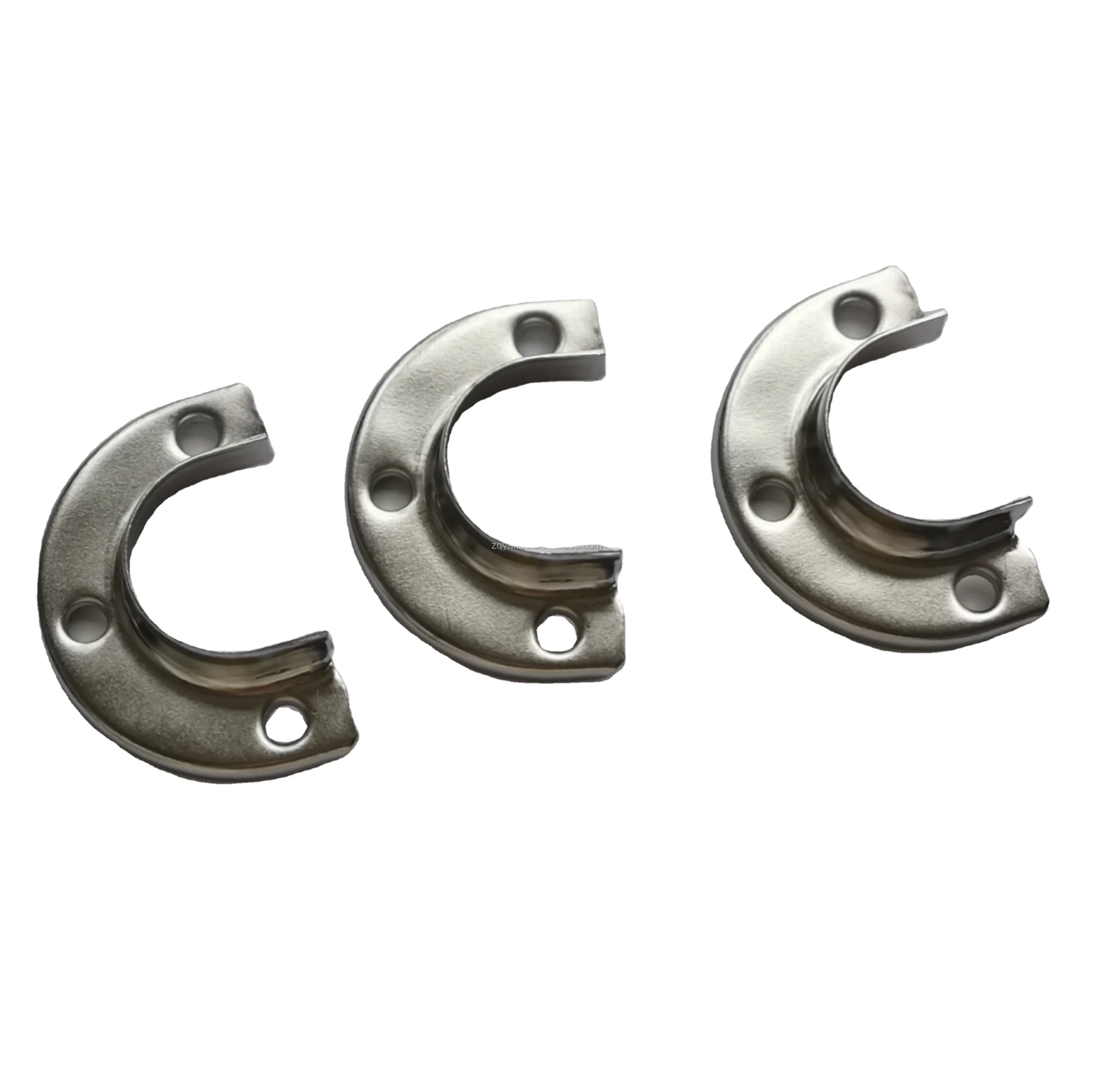 YD 25mm  semicircle Closet Rod Flange Bracket Hanger U Shape Rod Holder with factory price