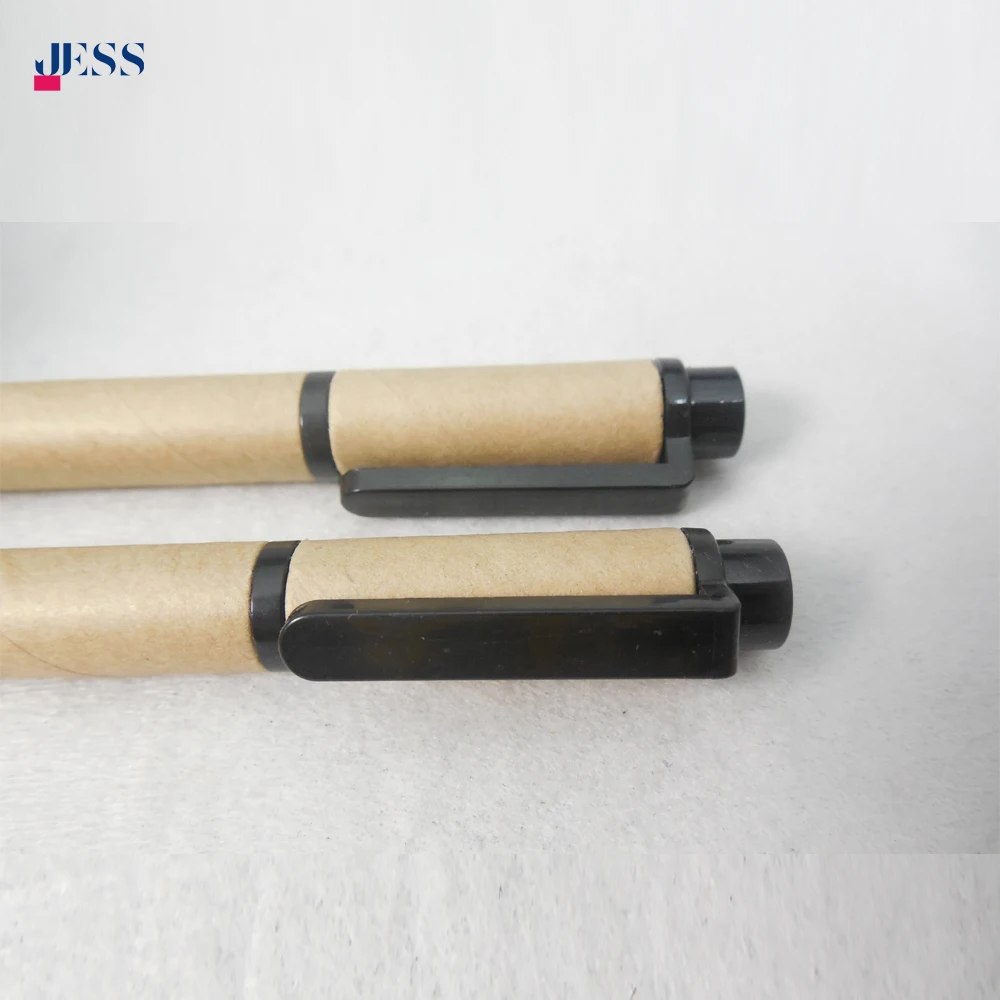 Low Price Eco-Friendly Kraft Paper Roller Pen in Natural Color for Simple Pen Promotion 0.5mm Gel Ink