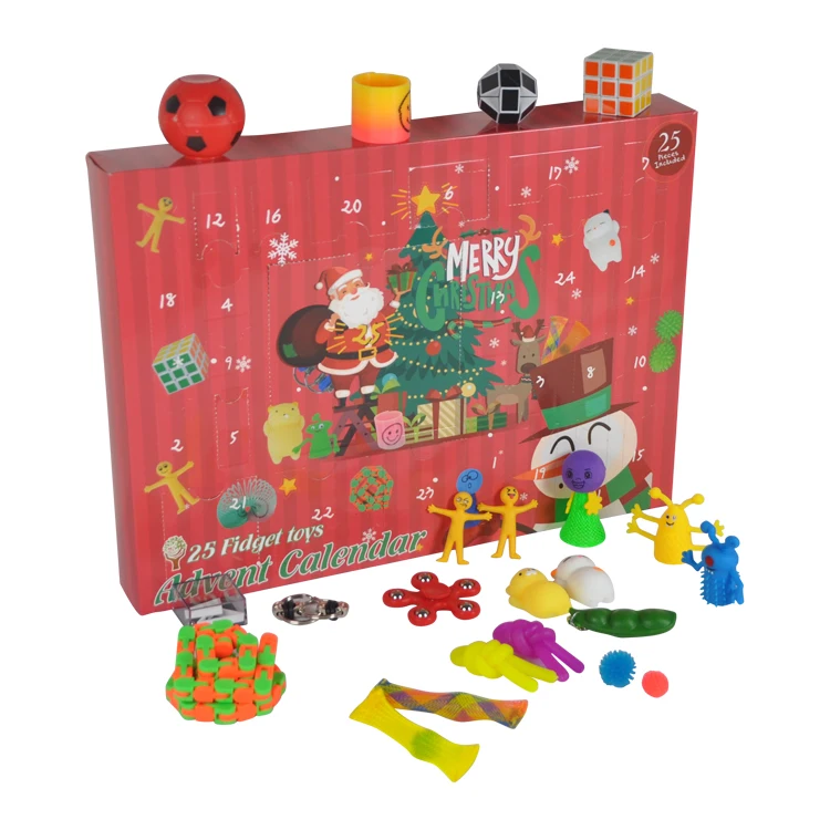 Китайская заводская цена Адвент-календарь коробка 24 дня набор игрушек Рождественский календарь