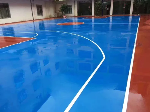 Colorful customizable wholesale indoor and outdoor sports field sports floor coating silicon PU