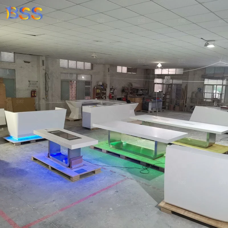 Австралийский индивидуальный дизайн красивый высококачественный офисный Желтый стол Corian маленького размера 8 футов