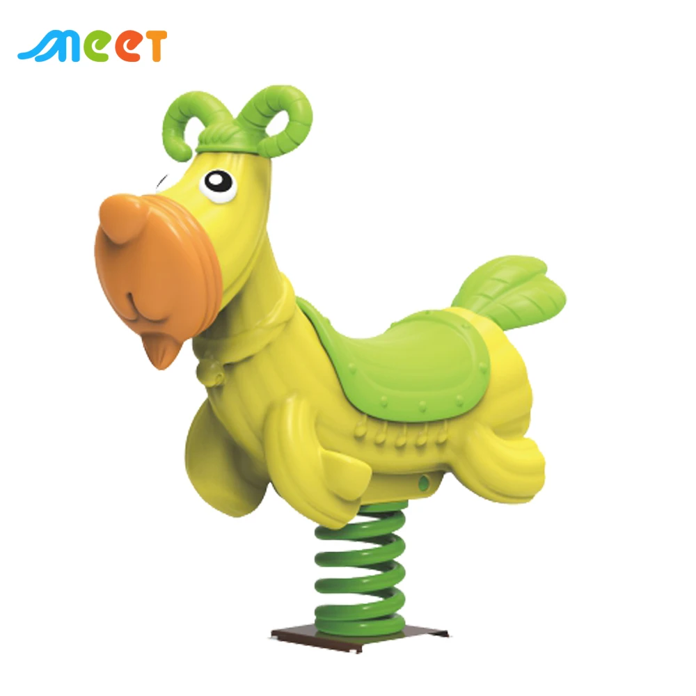 MT-YM003 Kids Plastic Spring Riders Spring Rocking Horse Garden Play Animal Outdoor Playground Children Amusement Riders