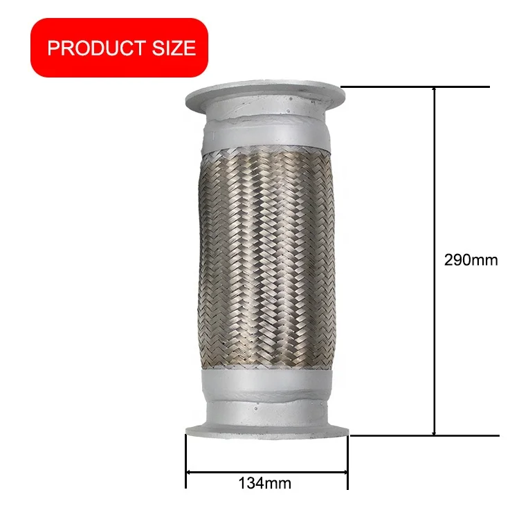 Factory price Stainless Steel Exhaust Flexible Pipe DZ95259540018 For Shacman M3000 Truck Parts Weld Flex Joint Tube with clamp