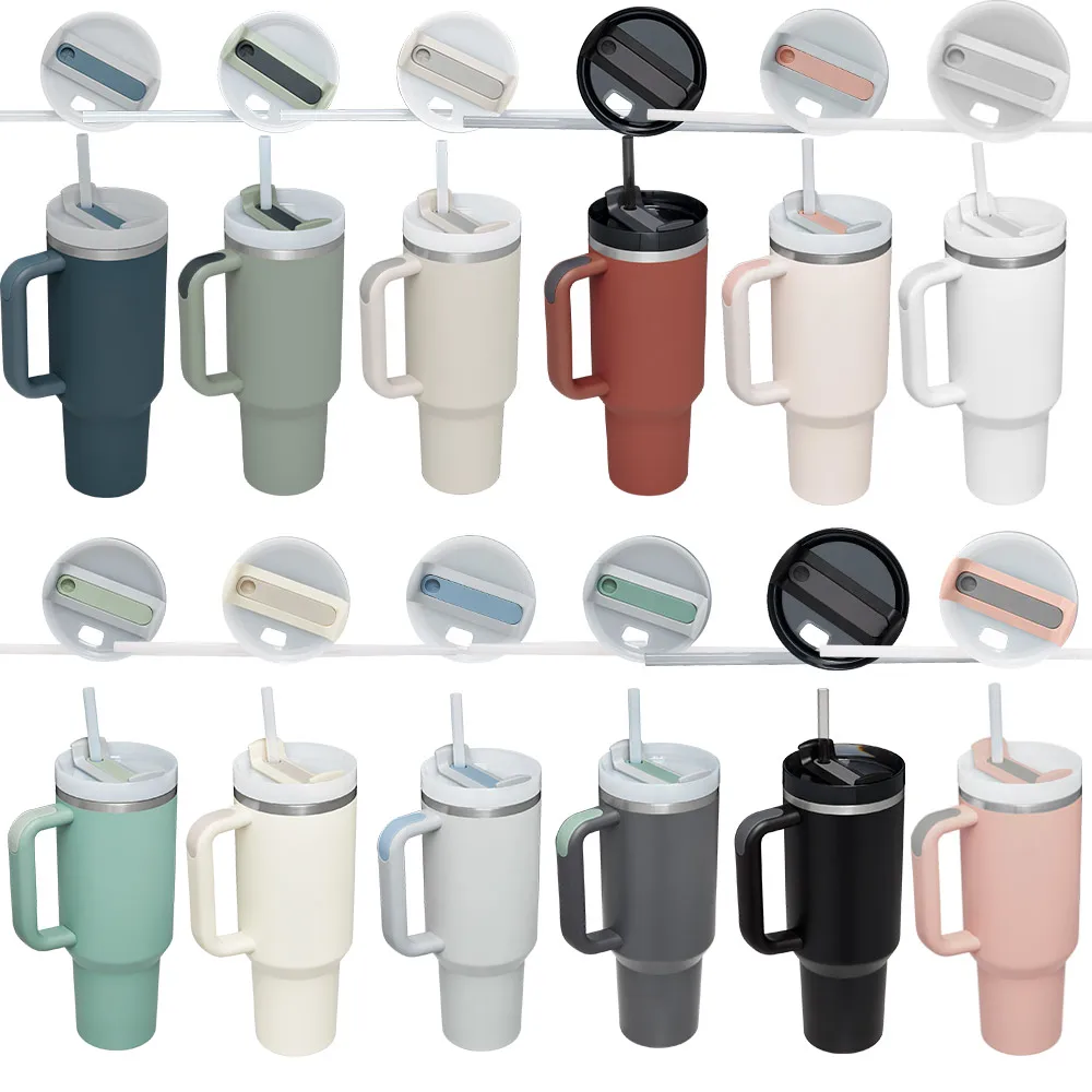 2023 Леопардовый принт h2.0 20oz 30oz 40oz приключение Flowstate Quencher Tumbler дорожная кружка Tumbler с ручкой и соломинкой