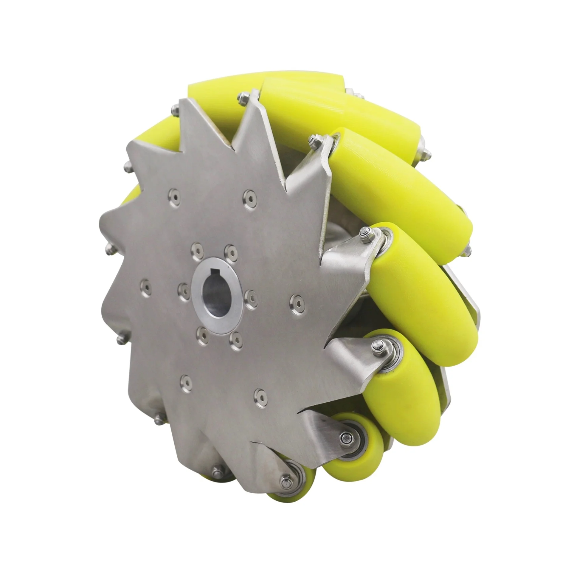 SS Robot Mecanum Roller Wheel Stainless Steel Material 10inch 254mm