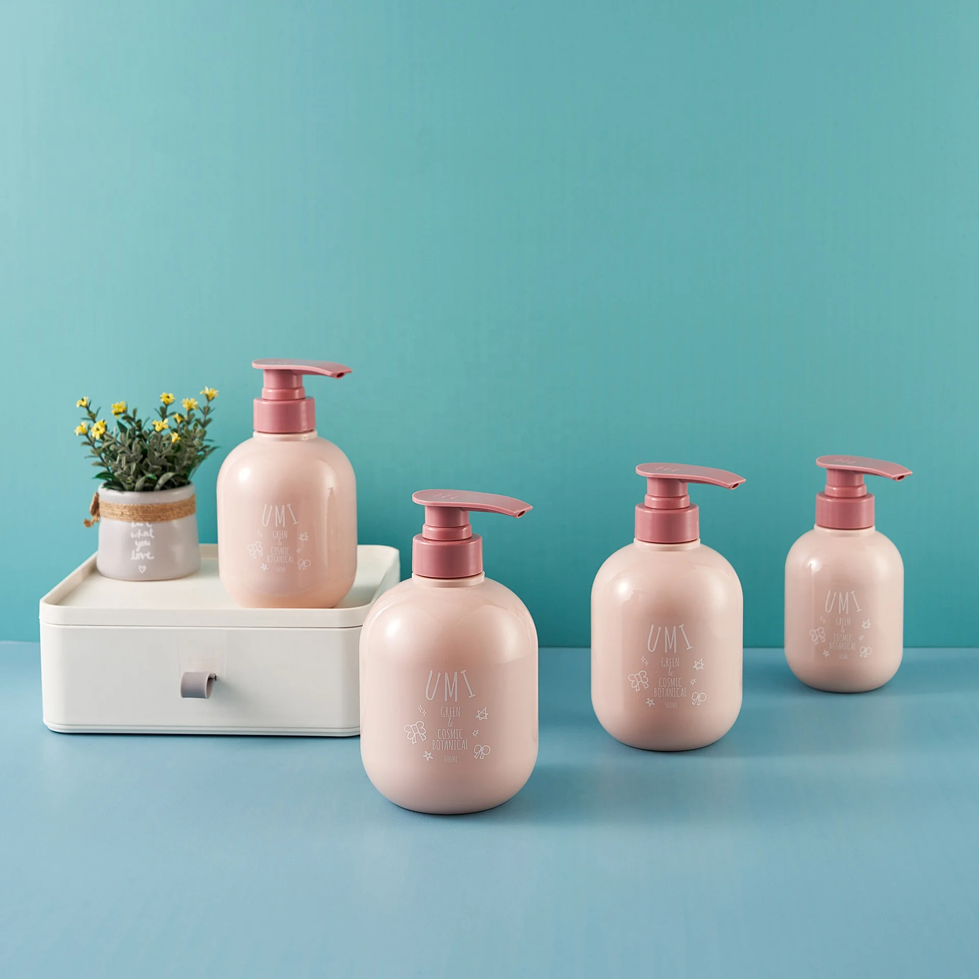 Factory Custom Empty Pink Kids Shampoo and Conditioner Bottles for Shampoo Package